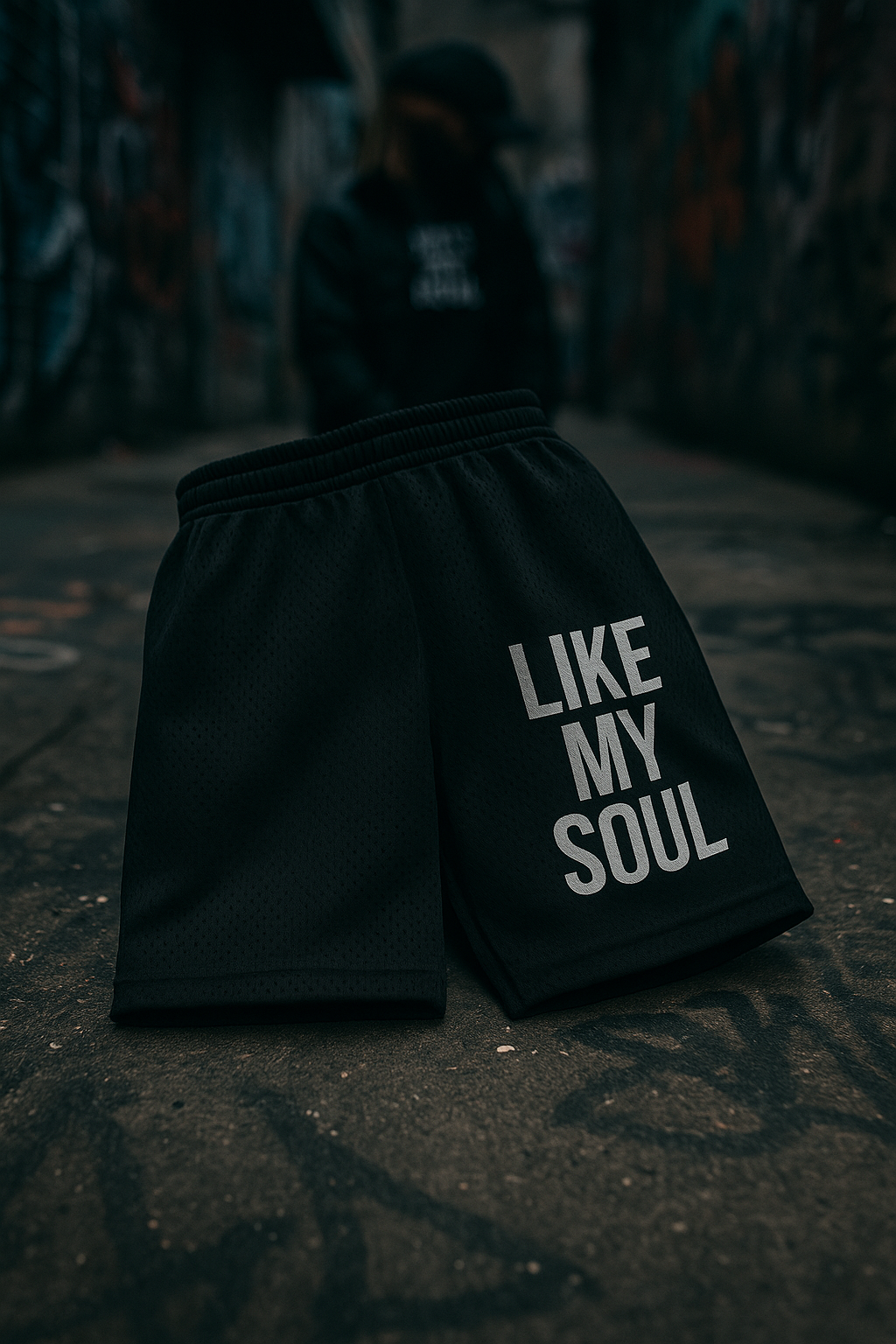 LIKE MY SOUL – Black Mesh Shorts